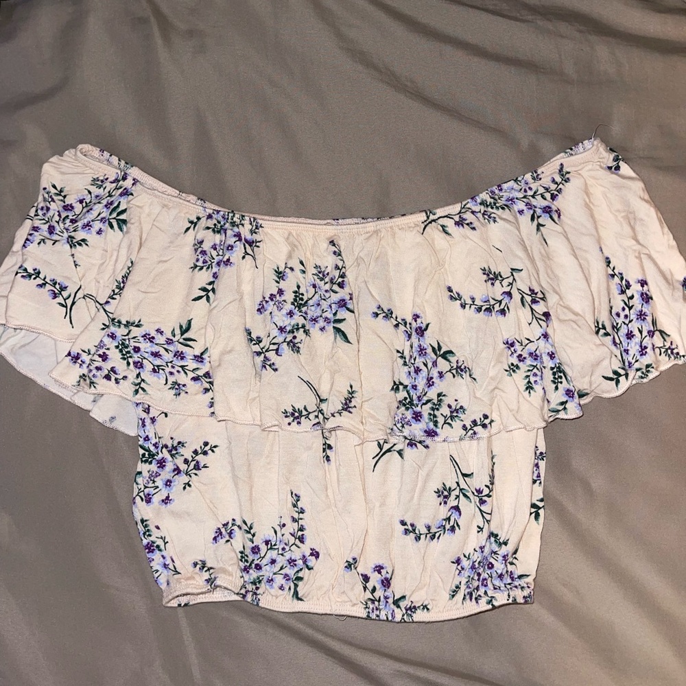 Forever 21 Off Shoulder Floral Top - Small